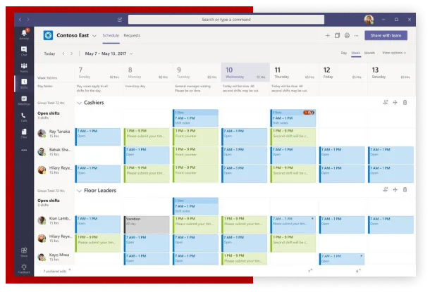 About microsoft shifts